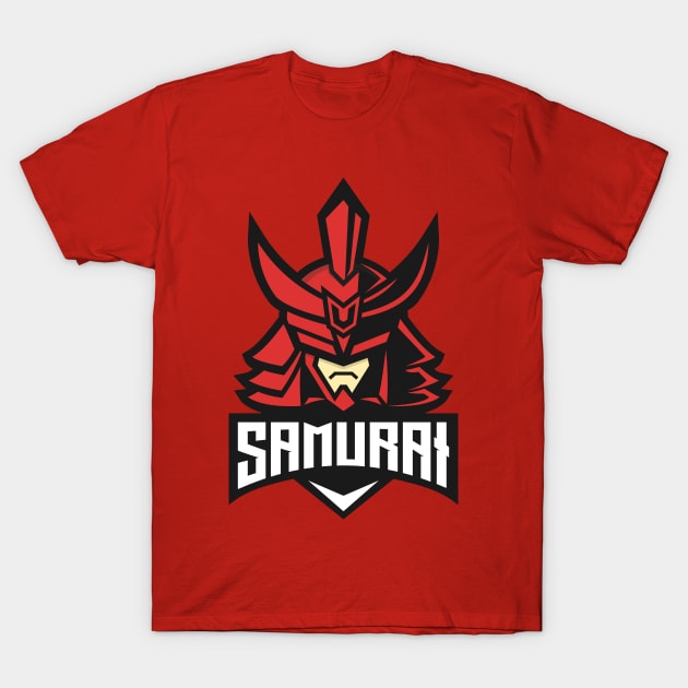 Red Samurai T-Shirt by AlFaro